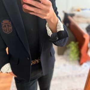 Talbots Navy Blazer with Crest